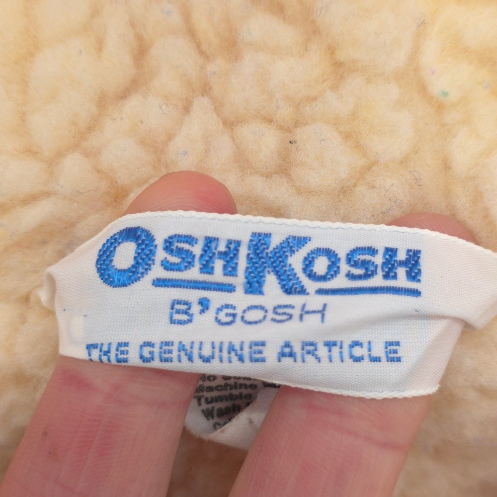 Vintage OshKosh Pink Full Zip Hooded Jacked Sherpa Lining Size 12 Months - Picture 9 of 14